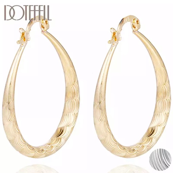 NEW 18k gold plated pear shape Earrings - Picture 4 of 4